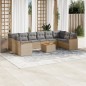 vidaXL Set Divano da Giardino 11 pz con Cuscini Beige Misto Polyrattan vidaXL Set Divano da Giardino 11 pz con Cuscini Beige Misto Polyrattan