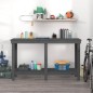 Banco da Lavoro Grigio 140x50x80 cm in Legno Massello di Pino Banco da Lavoro Grigio 140x50x80 cm in Legno Massello di Pino