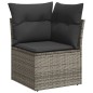 vidaXL Set Divani da Giardino 11 pz con Cuscini in Polyrattan Grigio vidaXL Set Divani da Giardino 11 pz con Cuscini in Polyrattan Grigio