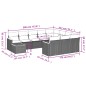 vidaXL Set Divani da Giardino 11 pz con Cuscini in Polyrattan Nero vidaXL Set Divani da Giardino 11 pz con Cuscini in Polyrattan Nero