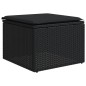 vidaXL Set Divani da Giardino 11 pz con Cuscini in Polyrattan Nero vidaXL Set Divani da Giardino 11 pz con Cuscini in Polyrattan Nero