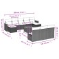 vidaXL Set Divani da Giardino 11 pz con Cuscini in Polyrattan Nero vidaXL Set Divani da Giardino 11 pz con Cuscini in Polyrattan Nero