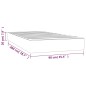 vidaXL Materasso a Molle Grigio Scuro 90x200x20 cm in Velluto