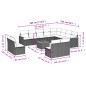 vidaXL Set Divani da Giardino 13pz con Cuscini Nero in Polyrattan vidaXL Set Divani da Giardino 13pz con Cuscini Nero in Polyrattan