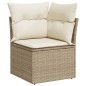 vidaXL Set Divano da Giardino 13 pz con Cuscini Beige in Polyrattan vidaXL Set Divano da Giardino 13 pz con Cuscini Beige in Polyrattan