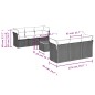 vidaXL Set Divano da Giardino 7 pz con Cuscini Beige Misto Polyrattan