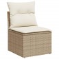 vidaXL Set Divano da Giardino 5 pz con Cuscini Beige in Polyrattan vidaXL Set Divano da Giardino 5 pz con Cuscini Beige in Polyrattan