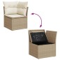vidaXL Set Divano da Giardino 5 pz con Cuscini Beige in Polyrattan vidaXL Set Divano da Giardino 5 pz con Cuscini Beige in Polyrattan