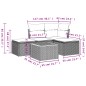 vidaXL Set Divano da Giardino 5 pz con Cuscini Beige in Polyrattan vidaXL Set Divano da Giardino 5 pz con Cuscini Beige in Polyrattan