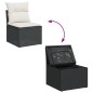vidaXL Set Divano da Giardino 6 pz con Cuscini Nero in Polyrattan vidaXL Set Divano da Giardino 6 pz con Cuscini Nero in Polyrattan