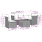 vidaXL Set Divano da Giardino 6 pz con Cuscini Nero in Polyrattan vidaXL Set Divano da Giardino 6 pz con Cuscini Nero in Polyrattan