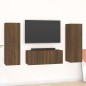 Set Mobili Porta TV 3 pz Rovere Marrone in Legno Multistrato Set Mobili Porta TV 3 pz Rovere Marrone in Legno Multistrato