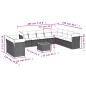 vidaXL Set Divani da Giardino 11 pz con Cuscini in Polyrattan Nero vidaXL Set Divani da Giardino 11 pz con Cuscini in Polyrattan Nero