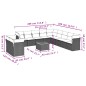 vidaXL Set Divani da Giardino 12 pz con Cuscini Nero in Polyrattan