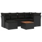 vidaXL Set Divani da Giardino con Cuscini 7pz Nero Polyrattan vidaXL Set Divani da Giardino con Cuscini 7pz Nero Polyrattan