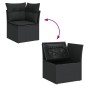 vidaXL Set Divani da Giardino con Cuscini 7pz Nero Polyrattan vidaXL Set Divani da Giardino con Cuscini 7pz Nero Polyrattan