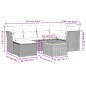 vidaXL Set Divani da Giardino con Cuscini 7pz Nero Polyrattan vidaXL Set Divani da Giardino con Cuscini 7pz Nero Polyrattan