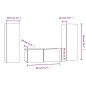 Set Mobili Porta TV 3 pz Rovere Marrone in Legno Multistrato Set Mobili Porta TV 3 pz Rovere Marrone in Legno Multistrato