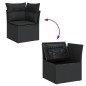 vidaXL Set Divani da Giardino 10pz con Cuscini in Polyrattan Nero vidaXL Set Divani da Giardino 10pz con Cuscini in Polyrattan Nero