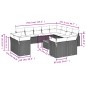 vidaXL Set Divani da Giardino 13pz con Cuscini Nero in Polyrattan vidaXL Set Divani da Giardino 13pz con Cuscini Nero in Polyrattan