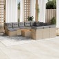 vidaXL Set Divano da Giardino 13 pz con Cuscini Beige Misto Polyrattan vidaXL Set Divano da Giardino 13 pz con Cuscini Beige Misto Polyrattan