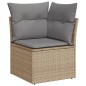 vidaXL Set Divano da Giardino 13 pz con Cuscini Beige Misto Polyrattan vidaXL Set Divano da Giardino 13 pz con Cuscini Beige Misto Polyrattan