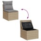 vidaXL Set Divano da Giardino 13 pz con Cuscini Beige Misto Polyrattan vidaXL Set Divano da Giardino 13 pz con Cuscini Beige Misto Polyrattan