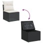 vidaXL Set Divani da Giardino con Cuscini 8 pz Nero in Polyrattan vidaXL Set Divani da Giardino con Cuscini 8 pz Nero in Polyrattan