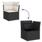 vidaXL Set Divani da Giardino con Cuscini 8 pz Nero in Polyrattan vidaXL Set Divani da Giardino con Cuscini 8 pz Nero in Polyrattan