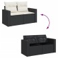 vidaXL Set Divani da Giardino con Cuscini 8 pz Nero in Polyrattan vidaXL Set Divani da Giardino con Cuscini 8 pz Nero in Polyrattan
