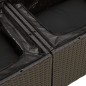 vidaXL Set Divano da Giardino 6 pz con Cuscini Nero in Polyrattan vidaXL Set Divano da Giardino 6 pz con Cuscini Nero in Polyrattan