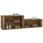 Scarpiera Rovere Fumo 150x35x45 cm in Legno Multistrato Scarpiera Rovere Fumo 150x35x45 cm in Legno Multistrato