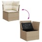 vidaXL Set Divano da Giardino 5 pz con Cuscini Beige in Polyrattan vidaXL Set Divano da Giardino 5 pz con Cuscini Beige in Polyrattan