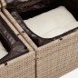 vidaXL Set Divano da Giardino 5 pz con Cuscini Beige in Polyrattan vidaXL Set Divano da Giardino 5 pz con Cuscini Beige in Polyrattan