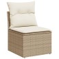 vidaXL Set Divano da Giardino 5 pz con Cuscini Beige in Polyrattan vidaXL Set Divano da Giardino 5 pz con Cuscini Beige in Polyrattan