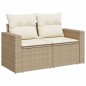 vidaXL Set Divano da Giardino 5 pz con Cuscini Beige in Polyrattan vidaXL Set Divano da Giardino 5 pz con Cuscini Beige in Polyrattan