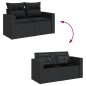 vidaXL Set Divani da Giardino 9 pz con Cuscini Nero in Polyrattan vidaXL Set Divani da Giardino 9 pz con Cuscini Nero in Polyrattan
