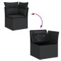 vidaXL Set Divani da Giardino 9 pz con Cuscini Nero in Polyrattan vidaXL Set Divani da Giardino 9 pz con Cuscini Nero in Polyrattan