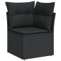 vidaXL Set Divani da Giardino con Cuscini 8 pz Nero in Polyrattan vidaXL Set Divani da Giardino con Cuscini 8 pz Nero in Polyrattan