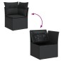 vidaXL Set Divani da Giardino con Cuscini 8 pz Nero in Polyrattan vidaXL Set Divani da Giardino con Cuscini 8 pz Nero in Polyrattan