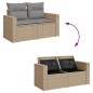 vidaXL Set Divano da Giardino 8 pz con Cuscini Beige Misto Polyrattan vidaXL Set Divano da Giardino 8 pz con Cuscini Beige Misto Polyrattan
