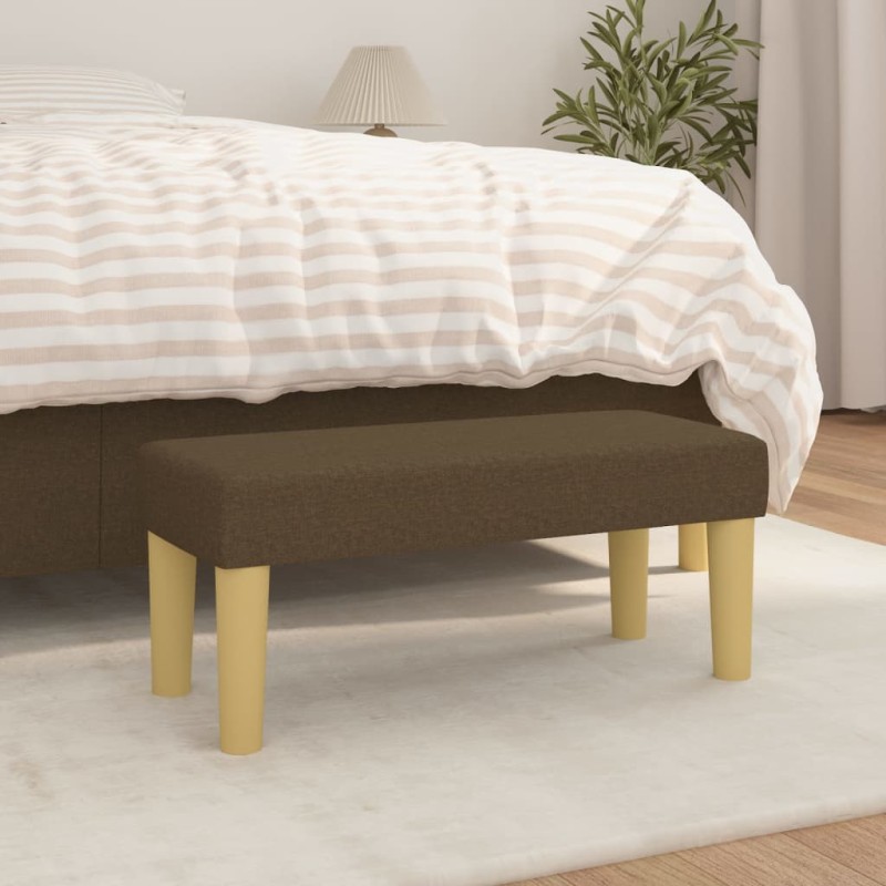 Panca Marrone Scuro 70x30x30 cm in Tessuto Panca Marrone Scuro 70x30x30 cm in Tessuto