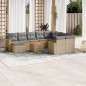 vidaXL Set Divano da Giardino 11 pz con Cuscini Beige Misto Polyrattan vidaXL Set Divano da Giardino 11 pz con Cuscini Beige Misto Polyrattan
