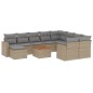 vidaXL Set Divano da Giardino 11 pz con Cuscini Beige Misto Polyrattan vidaXL Set Divano da Giardino 11 pz con Cuscini Beige Misto Polyrattan