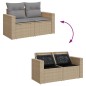 vidaXL Set Divano da Giardino 11 pz con Cuscini Beige Misto Polyrattan vidaXL Set Divano da Giardino 11 pz con Cuscini Beige Misto Polyrattan