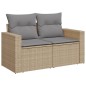 vidaXL Set Divano da Giardino 11 pz con Cuscini Beige Misto Polyrattan vidaXL Set Divano da Giardino 11 pz con Cuscini Beige Misto Polyrattan