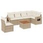 vidaXL Set Divani da Giardino 7 pz con Cuscini Beige in Polyrattan vidaXL Set Divani da Giardino 7 pz con Cuscini Beige in Polyrattan