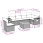 vidaXL Set Divani da Giardino 7 pz con Cuscini Beige in Polyrattan vidaXL Set Divani da Giardino 7 pz con Cuscini Beige in Polyrattan