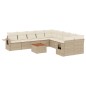 vidaXL Set Divani da Giardino 11 pz con Cuscini Beige in Polyrattan vidaXL Set Divani da Giardino 11 pz con Cuscini Beige in Polyrattan