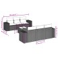 vidaXL Set Divani da Giardino 7 pz con Cuscini Grigio in Polyrattan vidaXL Set Divani da Giardino 7 pz con Cuscini Grigio in Polyrattan
